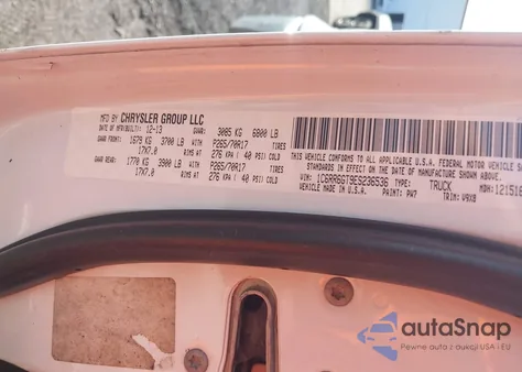 2014 Ram 1500 Slt from USA, damaged, VIN 1C6RR6GT9ES236536